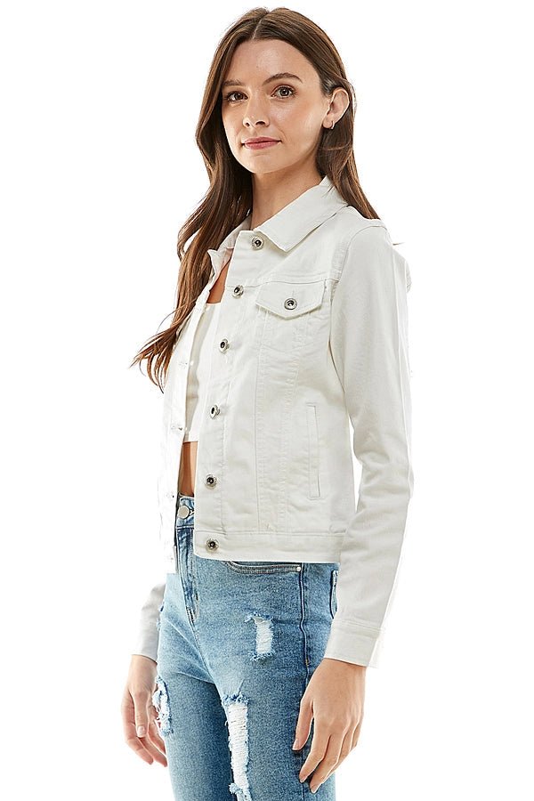 White Denim Jacket - Amyliz Collections