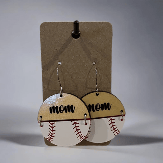 Baseball Mom Dangle Earrings - Amyliz Collections