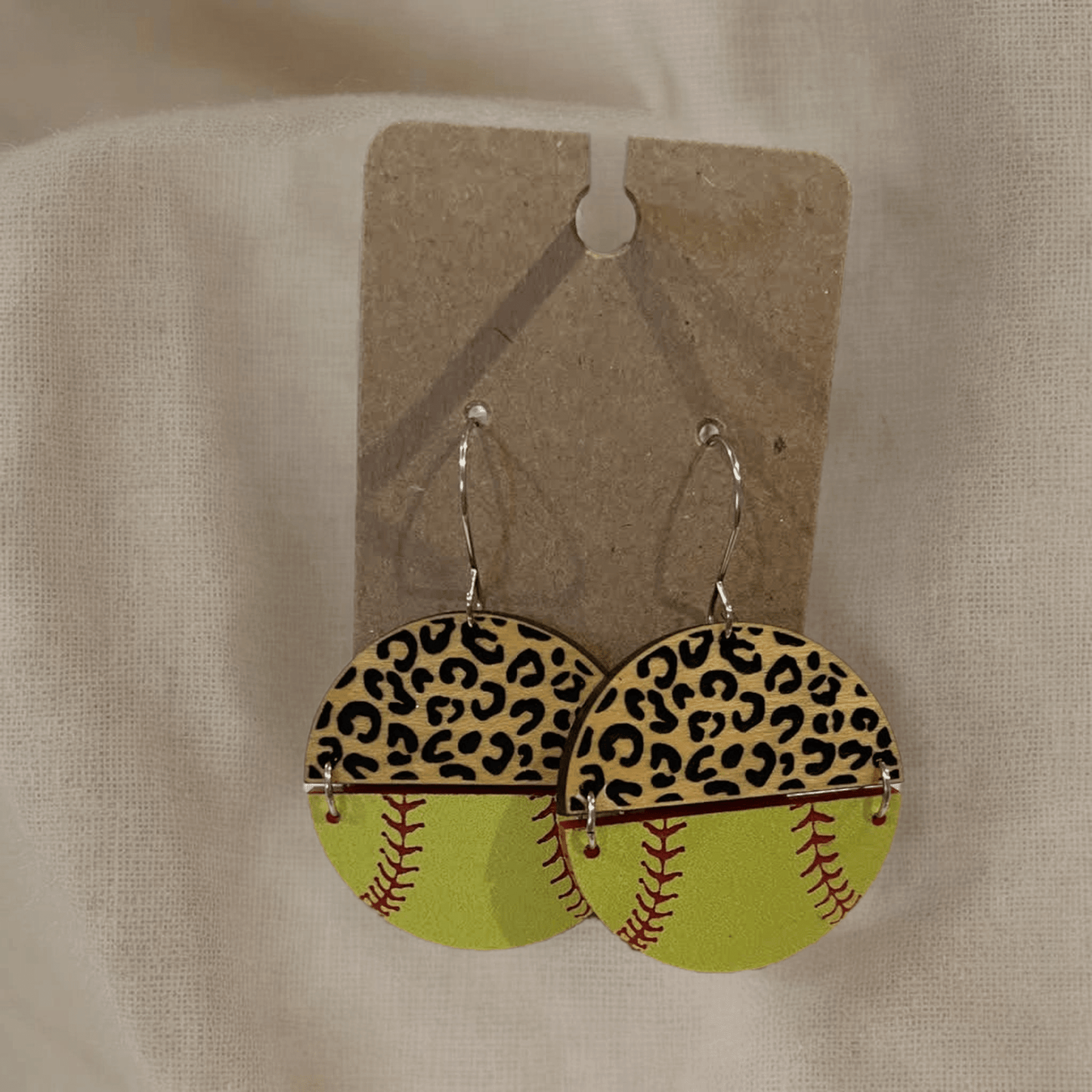 Softball Split Dangle Earrings - Amyliz Collections