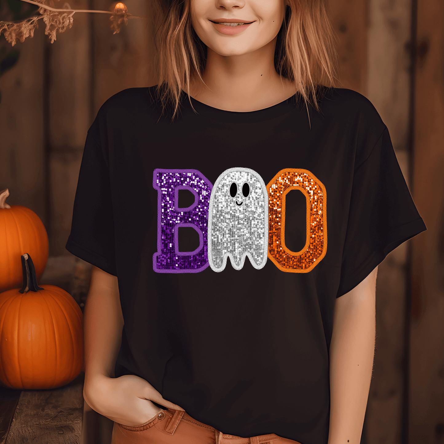 Boo Sequin BC Tee - Amyliz Collections
