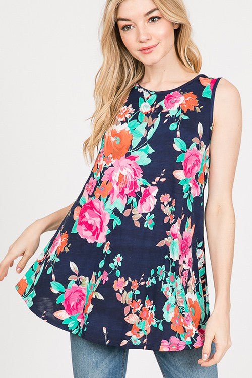Indigo Bloom Top
