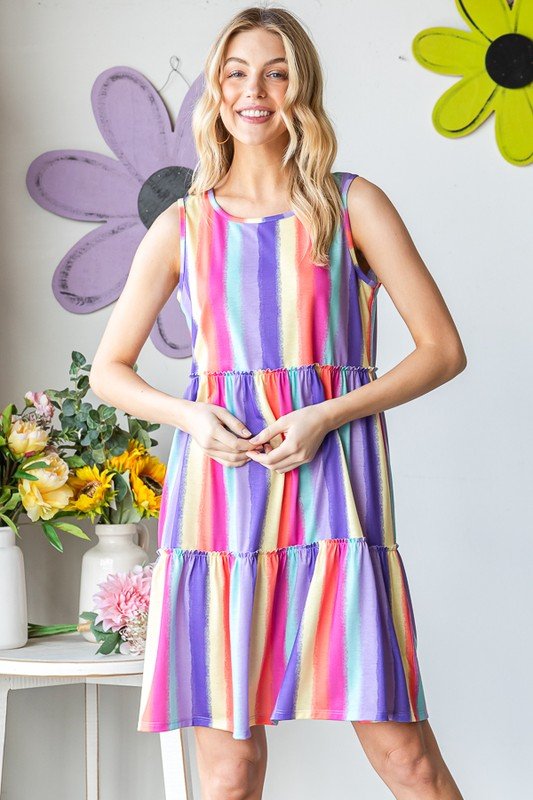 Color Me Free Tiered Dress