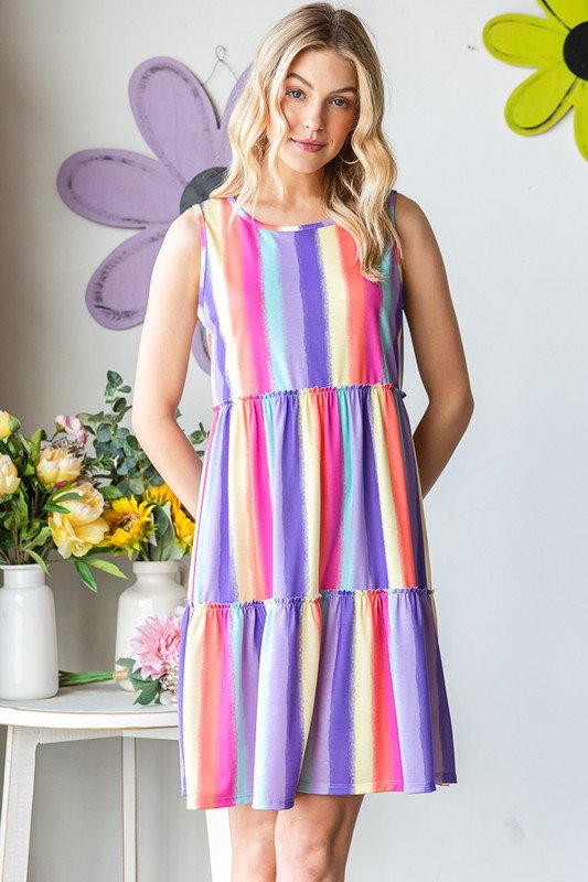 Color Me Free Tiered Dress