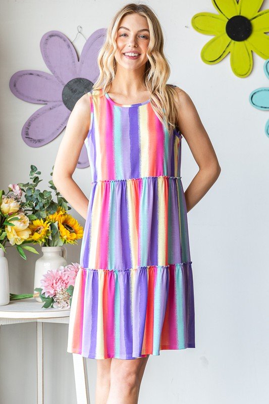 Color Me Free Tiered Dress