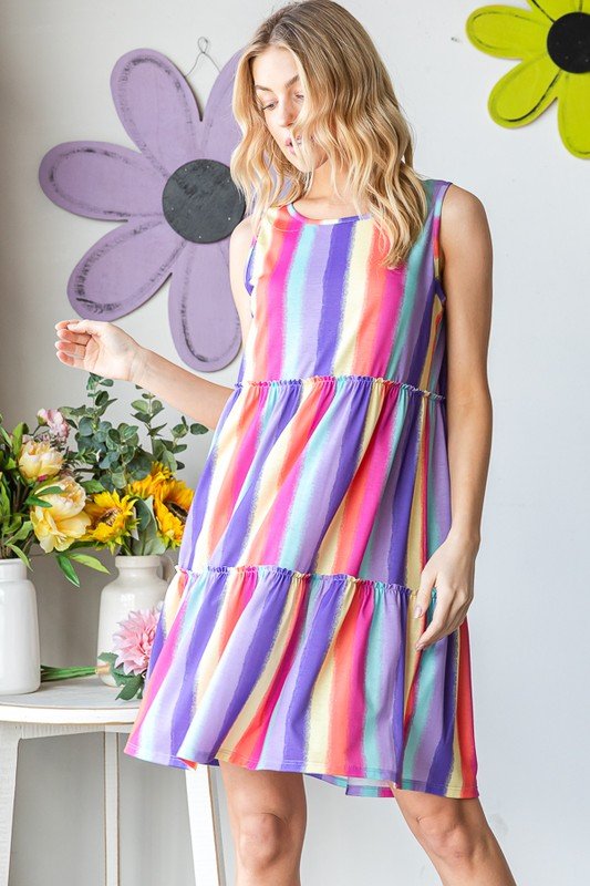 Color Me Free Tiered Dress