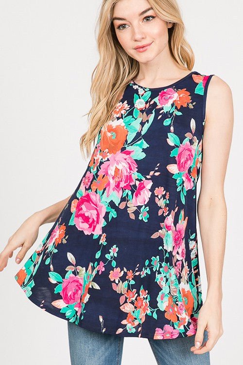 Indigo Bloom Top