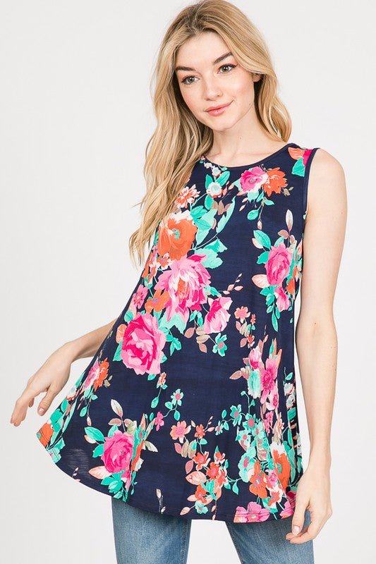 Indigo Bloom Top