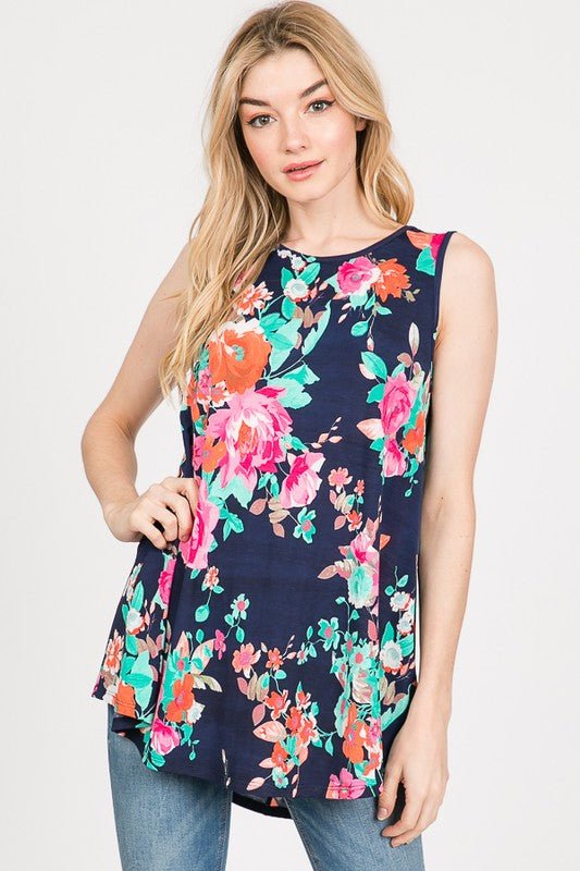 Indigo Bloom Top