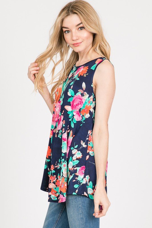 Indigo Bloom Top
