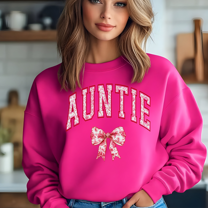 Pink Floral Names Crewneck