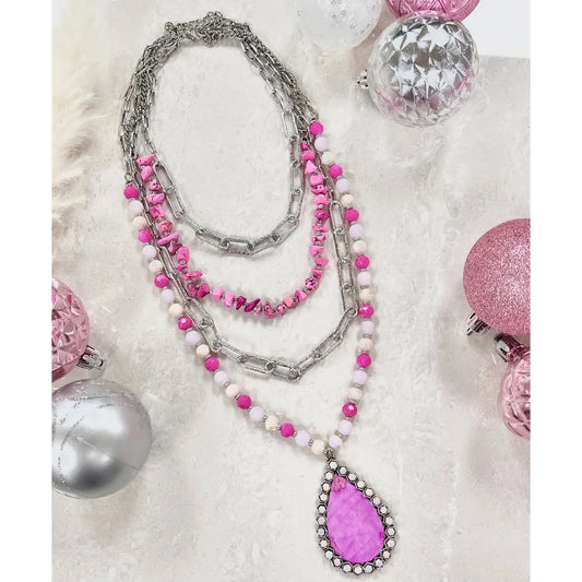 Blush Layers Necklace - Amyliz Collections