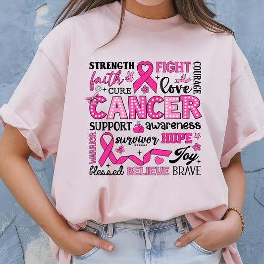 Breast Cancer Typography SS Tee