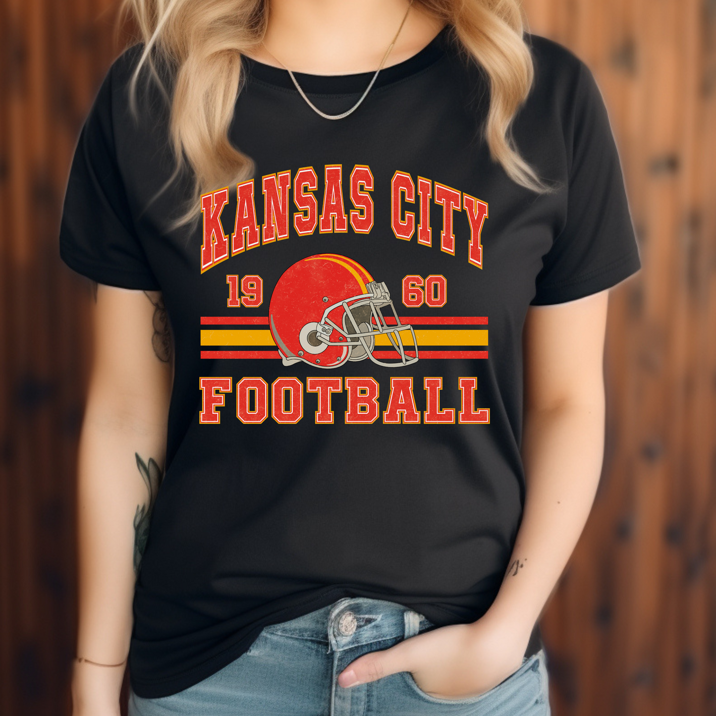 KC Chiefs Vintage CC Black Tee