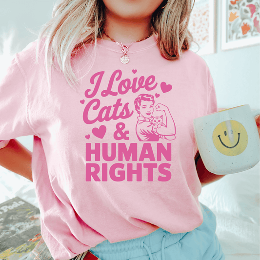 I Love Cats and Human Rights Tee