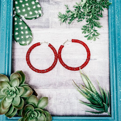 Cherry Pop Hoop Earrings - Amyliz Collections