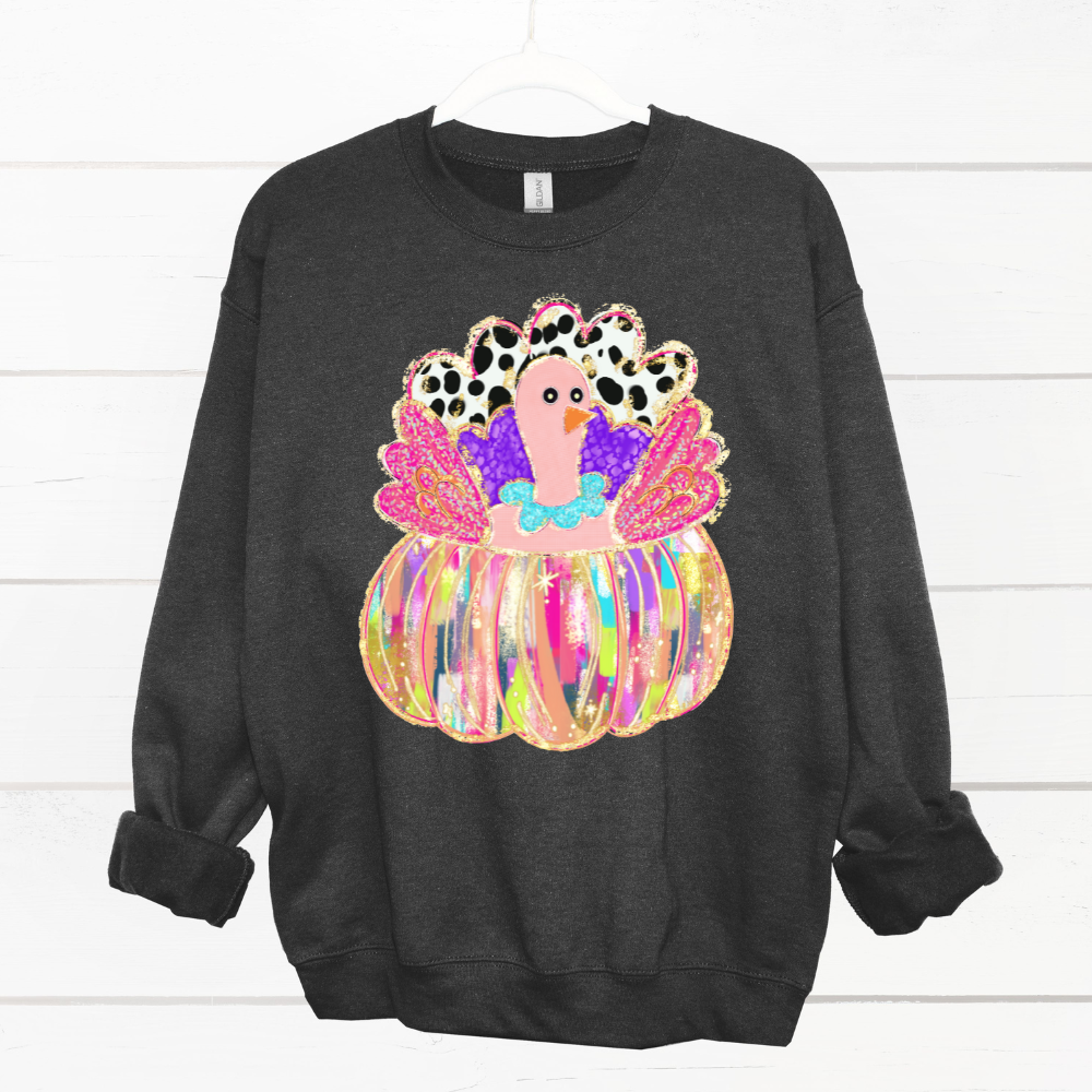 Colorful Turkey Crewneck