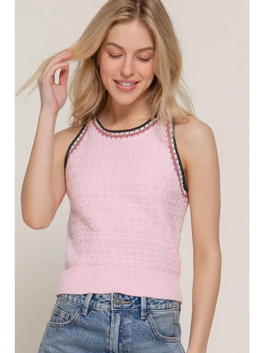 Cotton Candy Crochet Tank