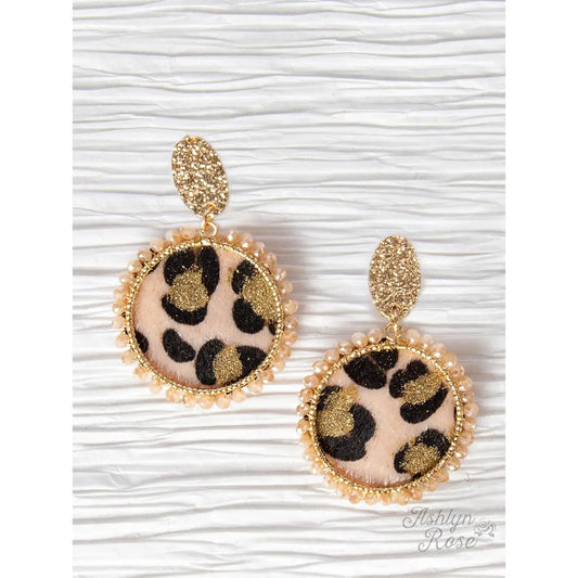 Elegant Jungle Round Earrings