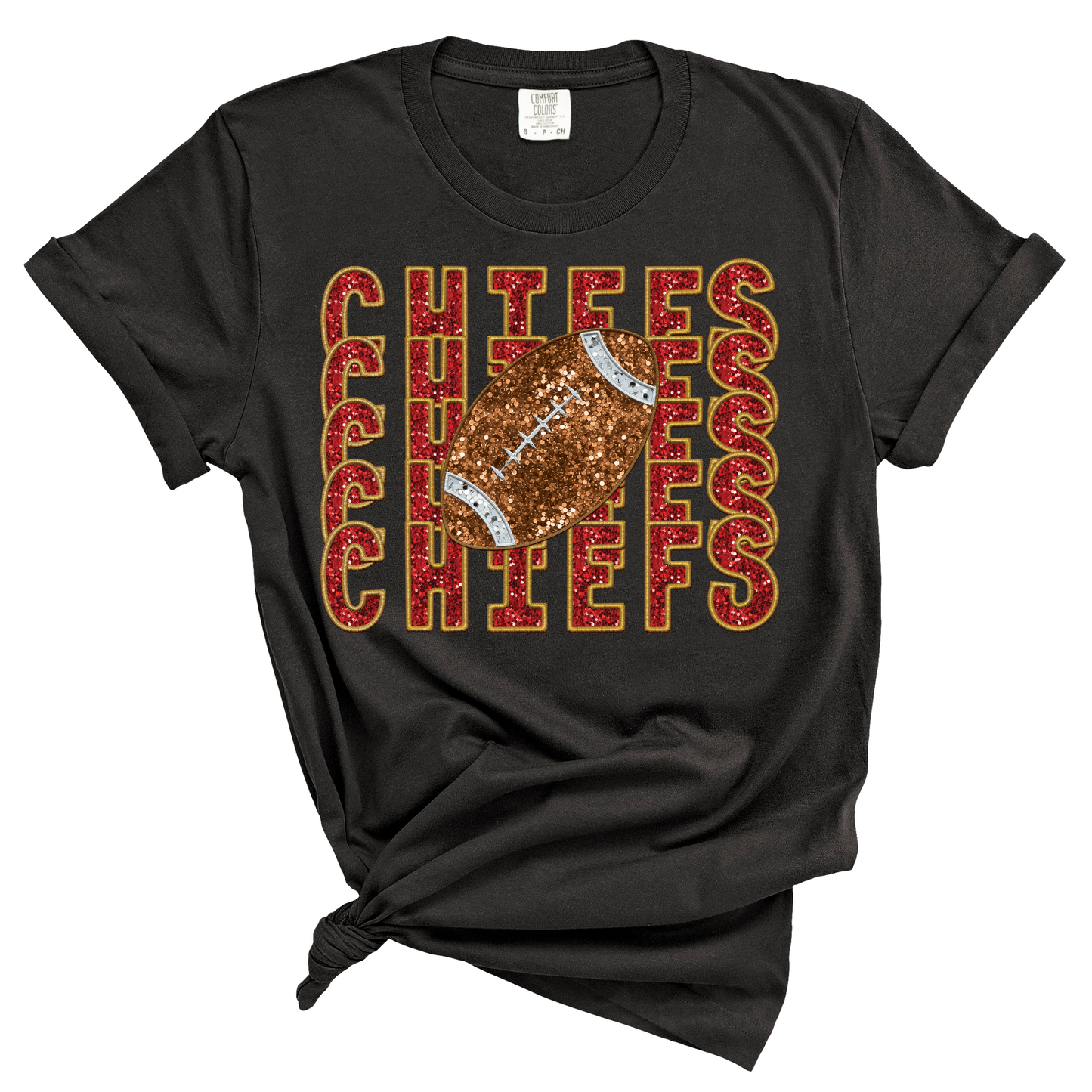 KC Chiefs Faux Sequin CC Tee