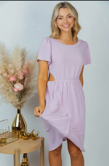 Lavender Peek-a-Boo Dress