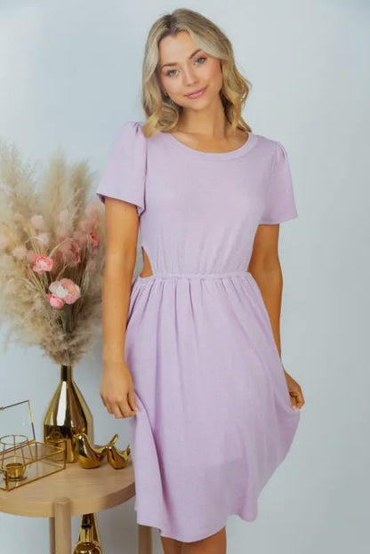 Lavender Peek-a-Boo Dress