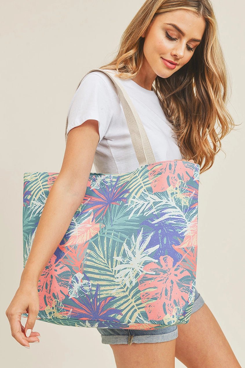 Palm Breeze Illustrated Bag