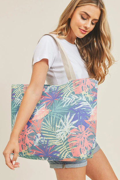 Palm Breeze Illustrated Bag