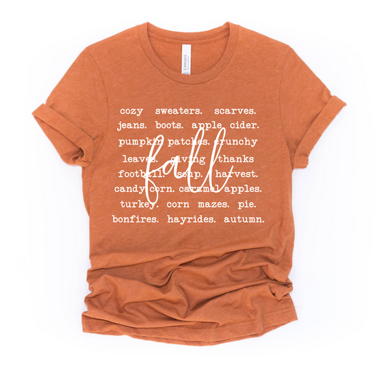 Fall Words BC Tee