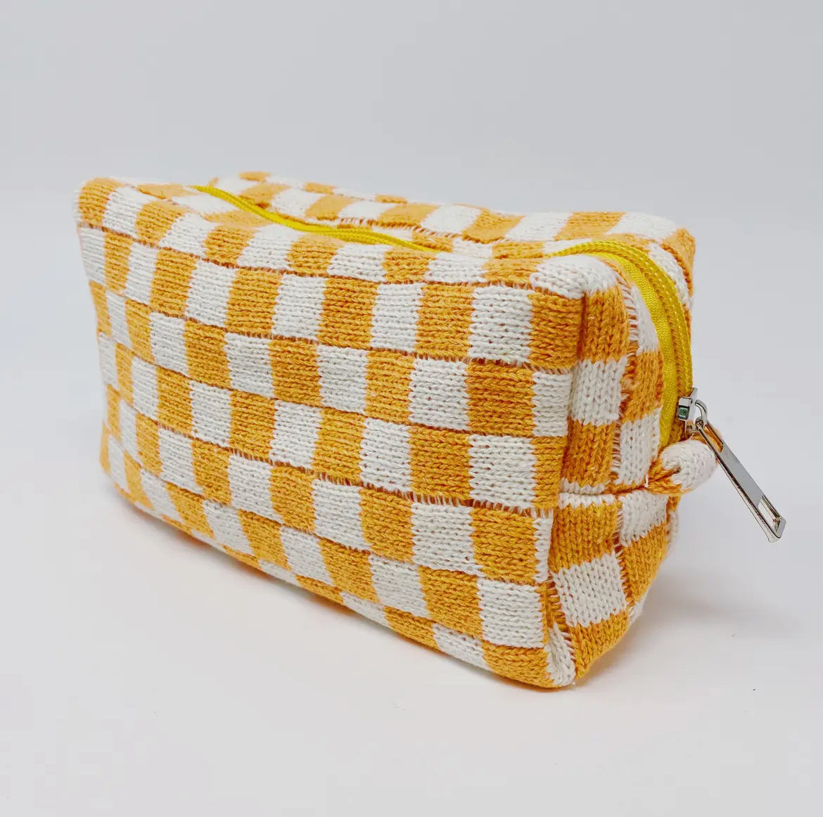 Checkered Cosmetic Bag