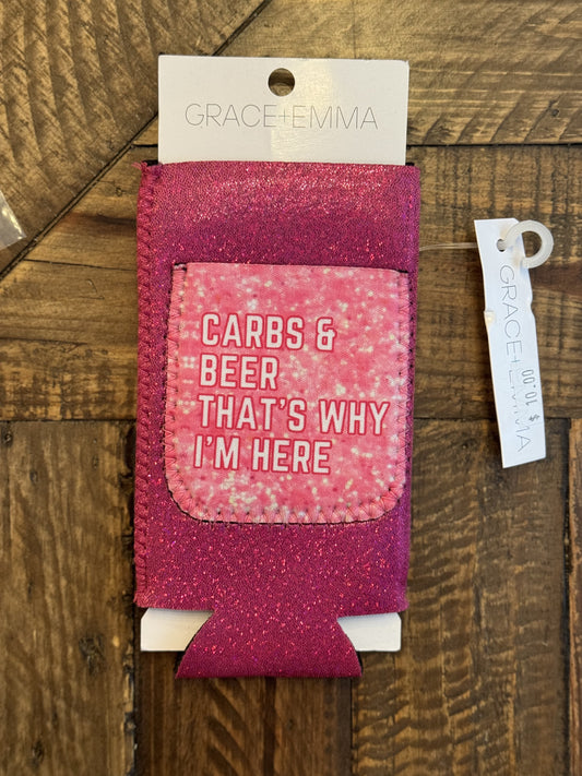 Carbs & Beer Slim Can Cooler