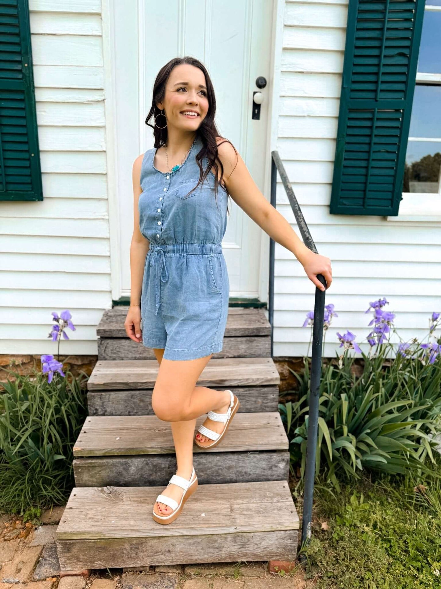 Shoreline Blues Romper
