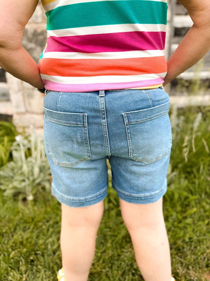 Weekend Vintage Judy Blue Jogger Shorts