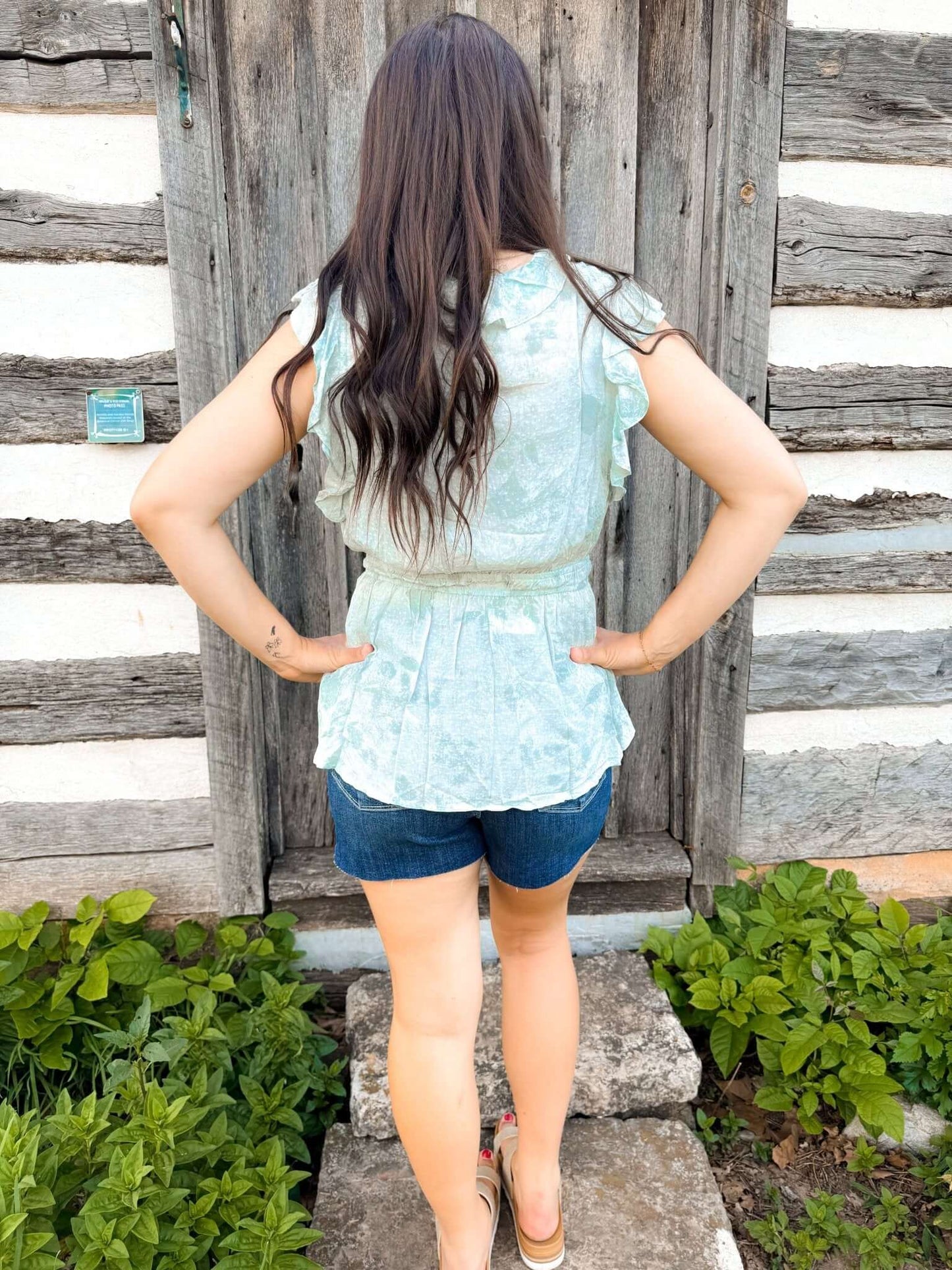 Mint Breeze Peplum Top