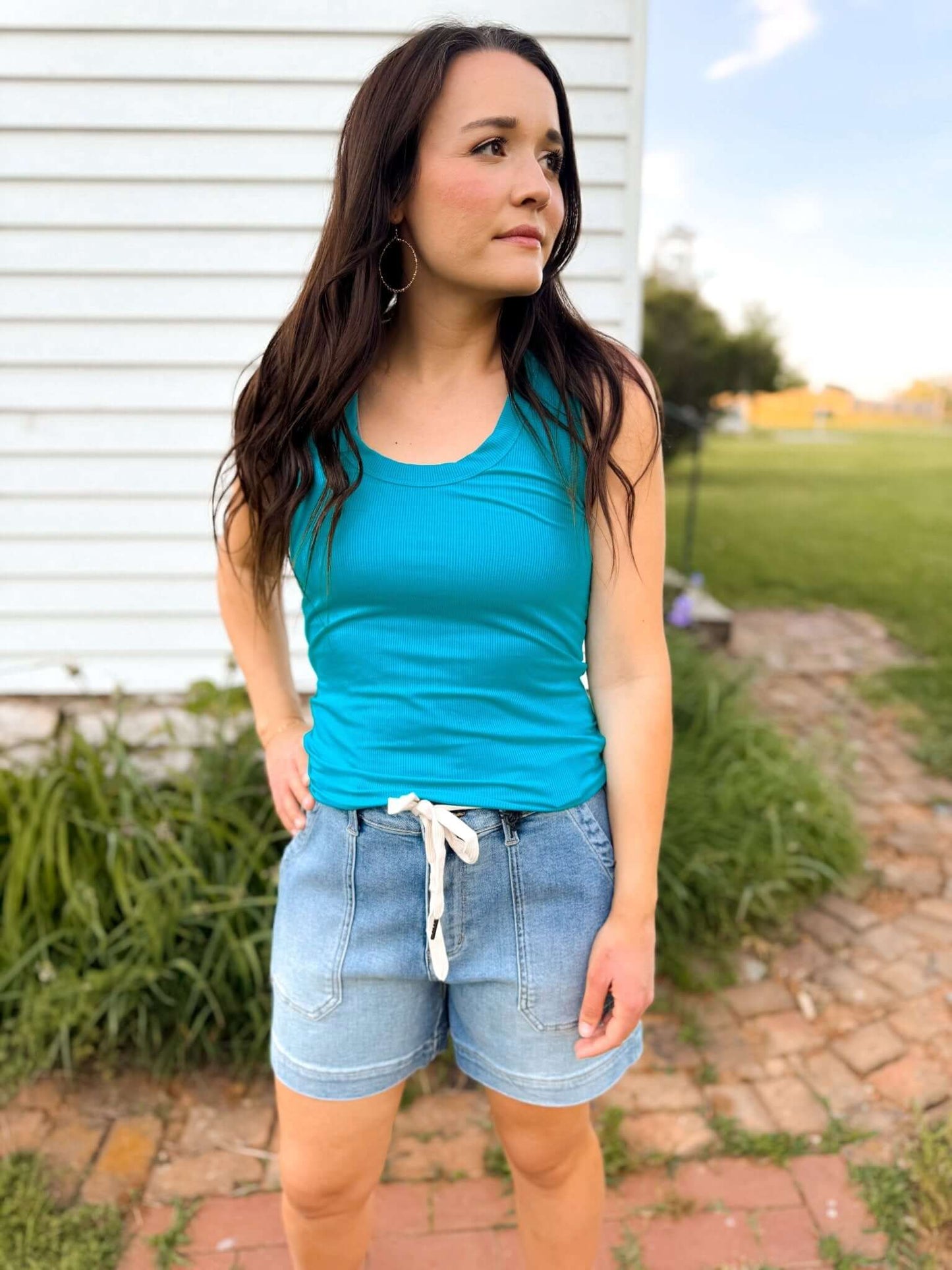 Everyday Scoop Tank: Turquoise