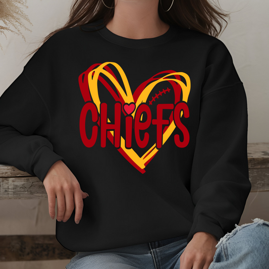 KC Chiefs Heart Crewneck