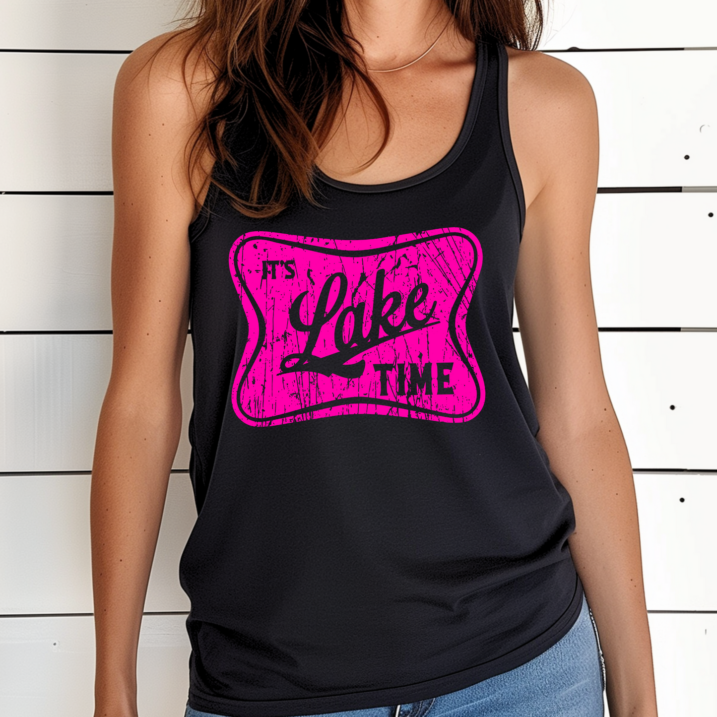 Lake Time Black Tank Top