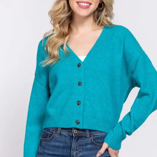 Long Sleeve V-Neck Knit Cardigan