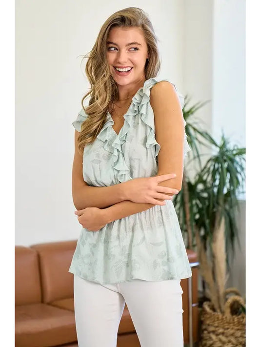 Mint Breeze Peplum Top