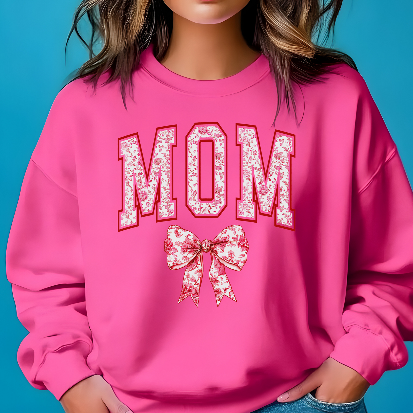 Pink Floral Names Crewneck