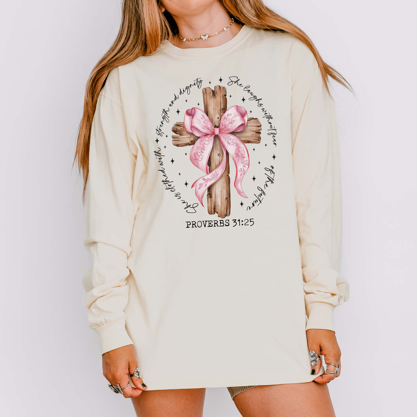 Proverbs 31:25 Long Sleeve Tee