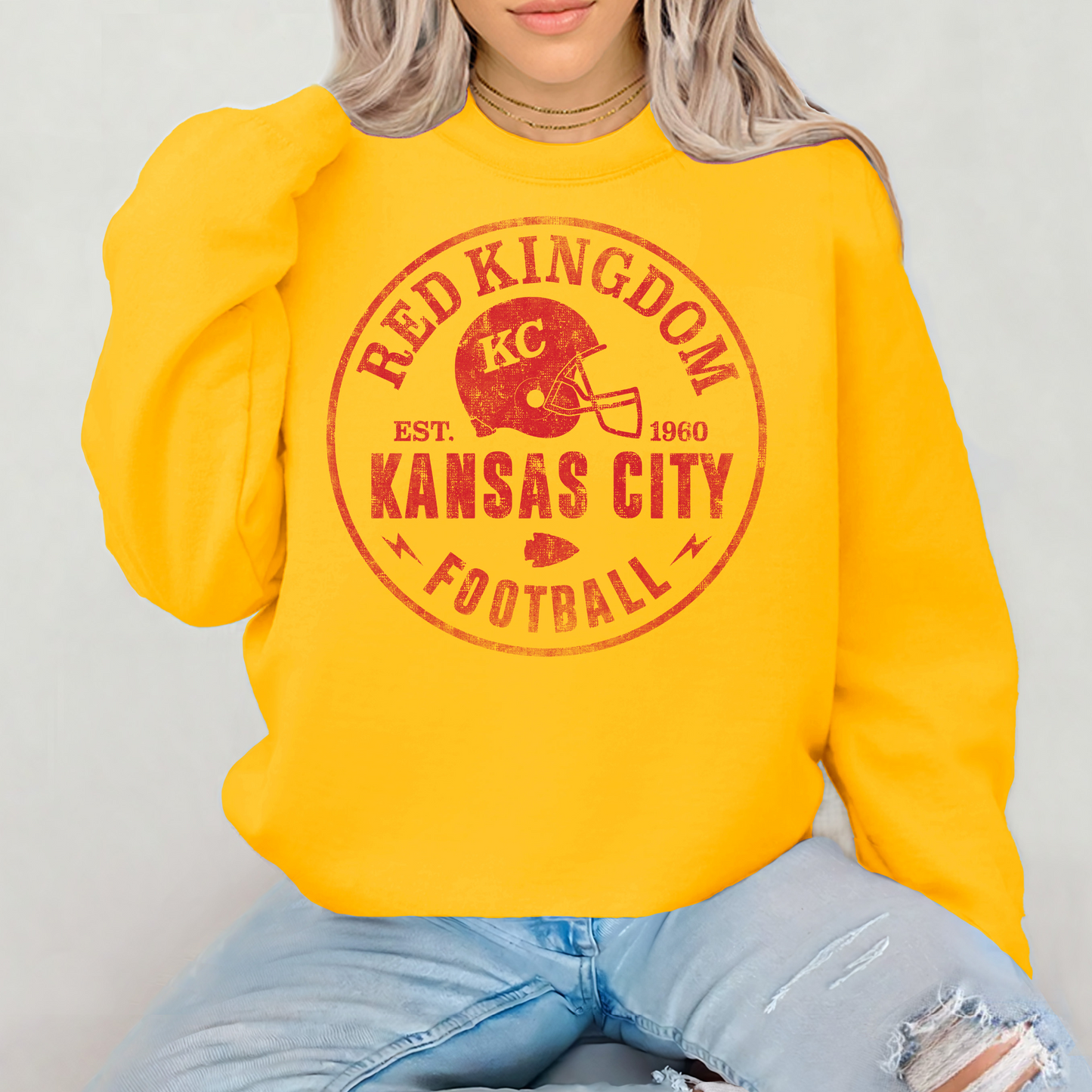 Red Kingdom Football Crewneck