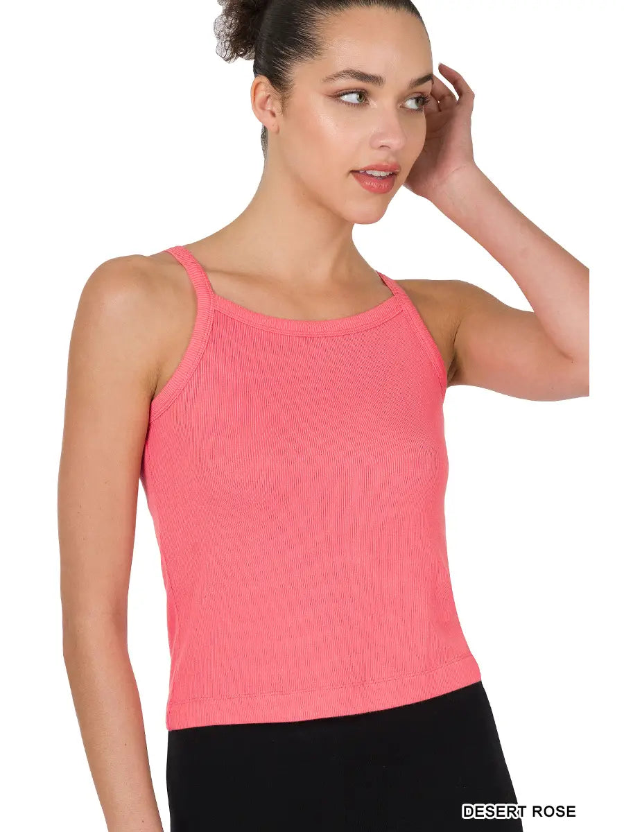 Ribbed Cami: Desert Rose