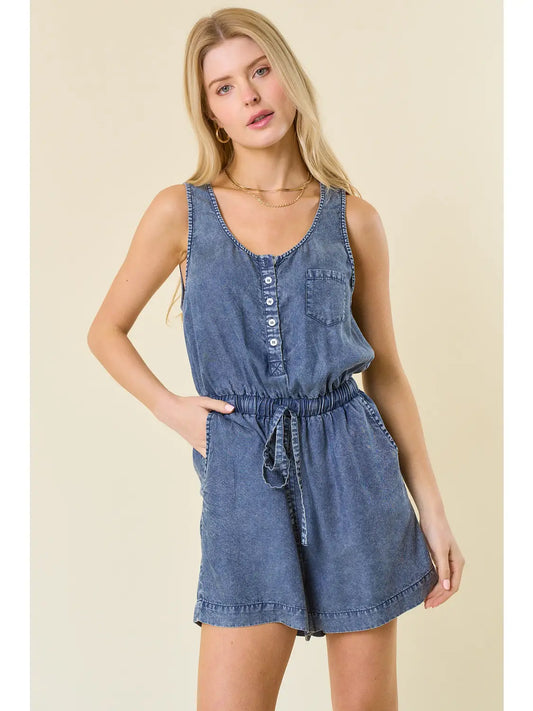 Shoreline Blues Romper