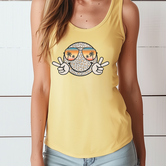 Yellow Smiley Tank Top