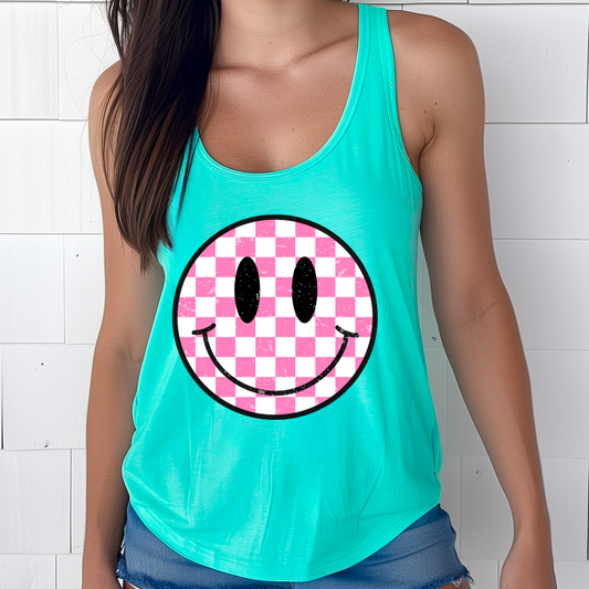 Pink Smiley Tank Top