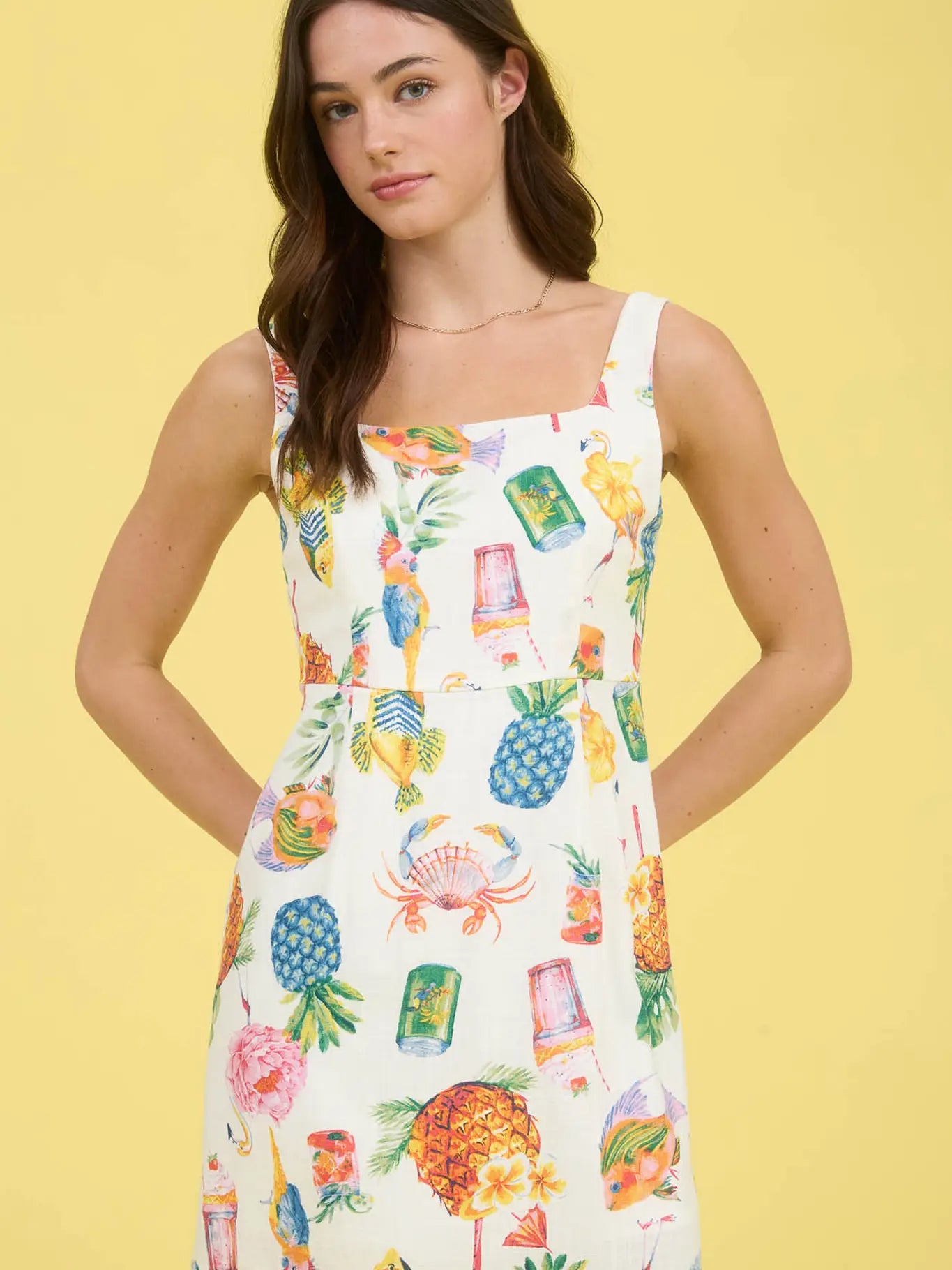 Sunset Tropics Mini Dress - Amyliz Collections