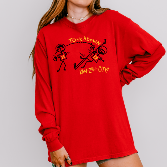 Touchdown Doodle Long Sleeve Tee