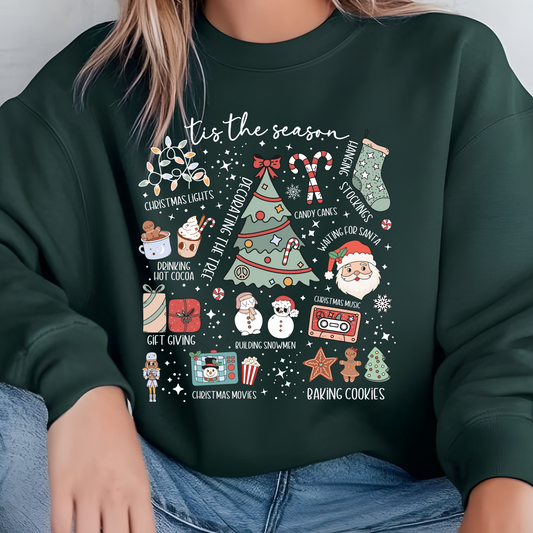 Tis the Season Green Crewneck