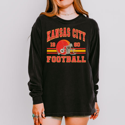 Vintage Kansas City Football Long Sleeve Tee